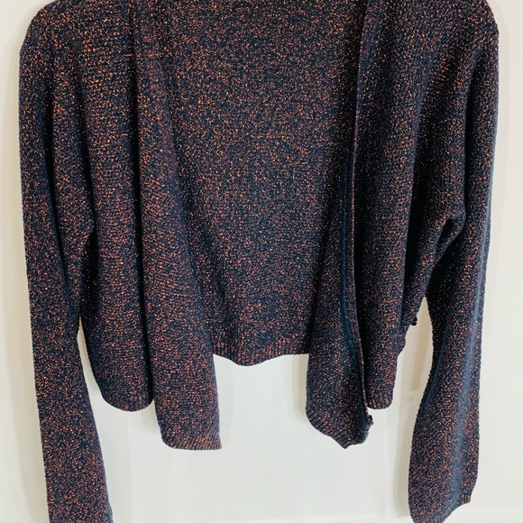French Connection V-Neck Sweater - Navy Blue & Copper - Picture 3 of 7